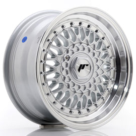 Cerchio in Lega JAPAN RACING JR9 15x7 ET20 4x100/108 Silver w/ Machined Lip+Silver Rivets