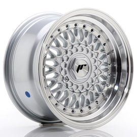 Cerchio in Lega JAPAN RACING JR9 15x8 ET20 4x100/108 Silver w/ Machined Lip+Silver Rivets