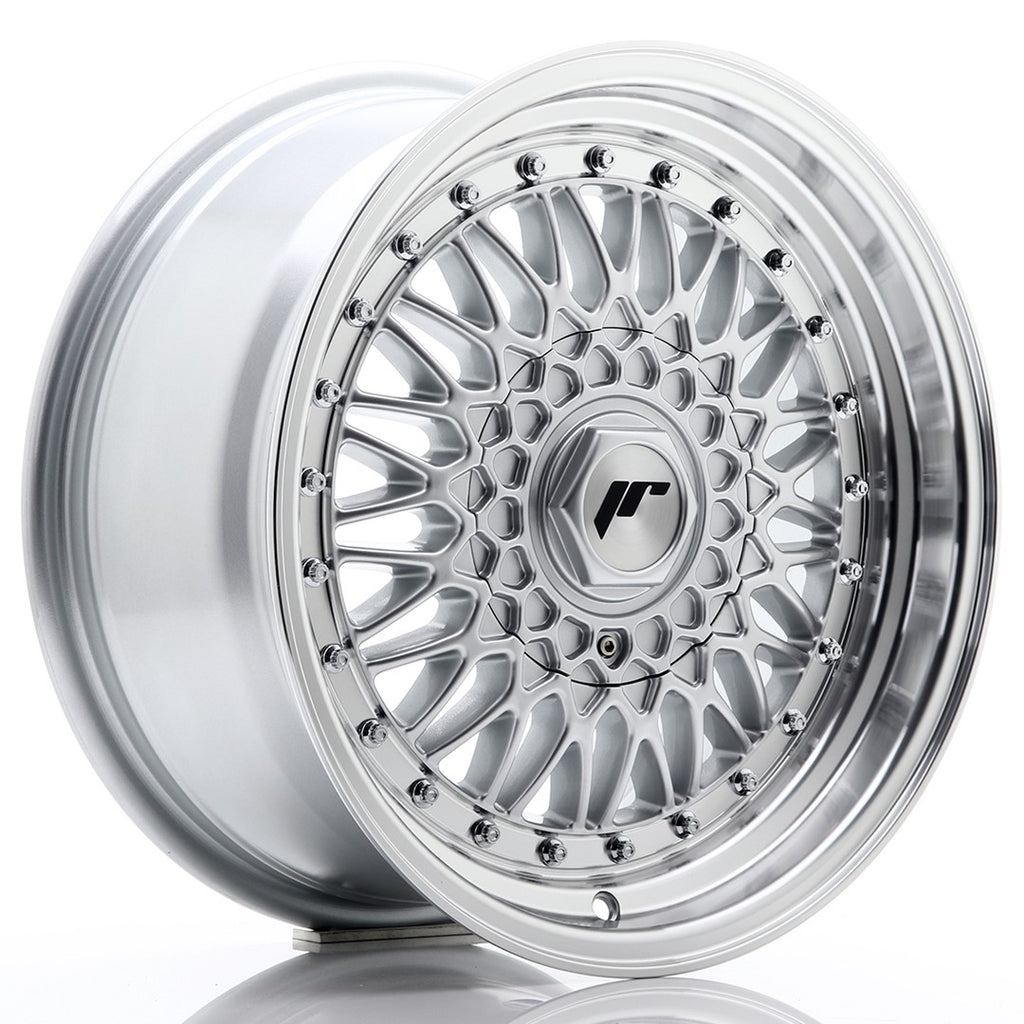 Cerchio in Lega JAPAN RACING JR9 16x7,5 ET25 4x100/108 Silver w/ Machined Lip+Silver Rivets