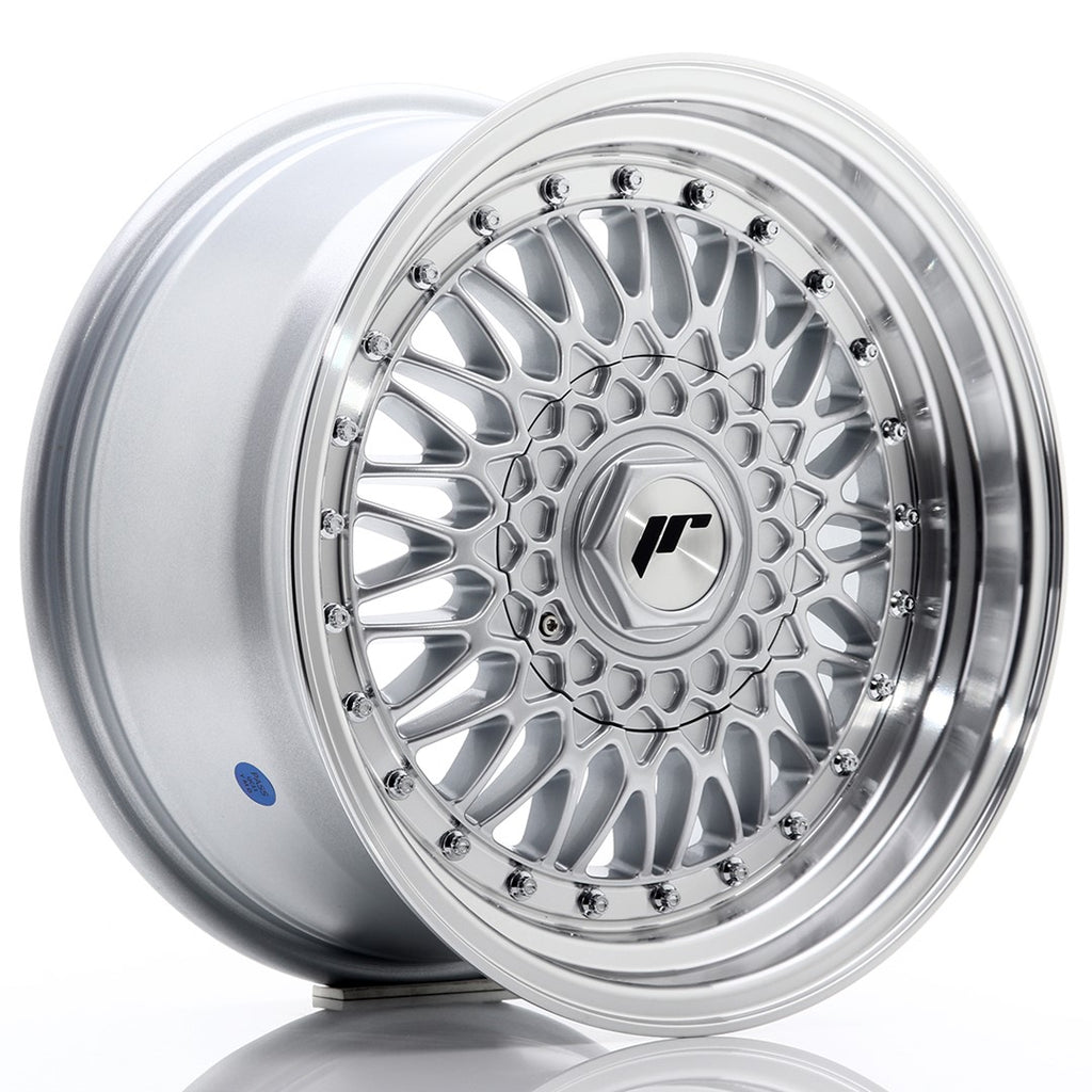 Cerchio in Lega JAPAN RACING JR9 16x8 ET25 4x100/108 Silver w/Machined Lip+Silver Rivets