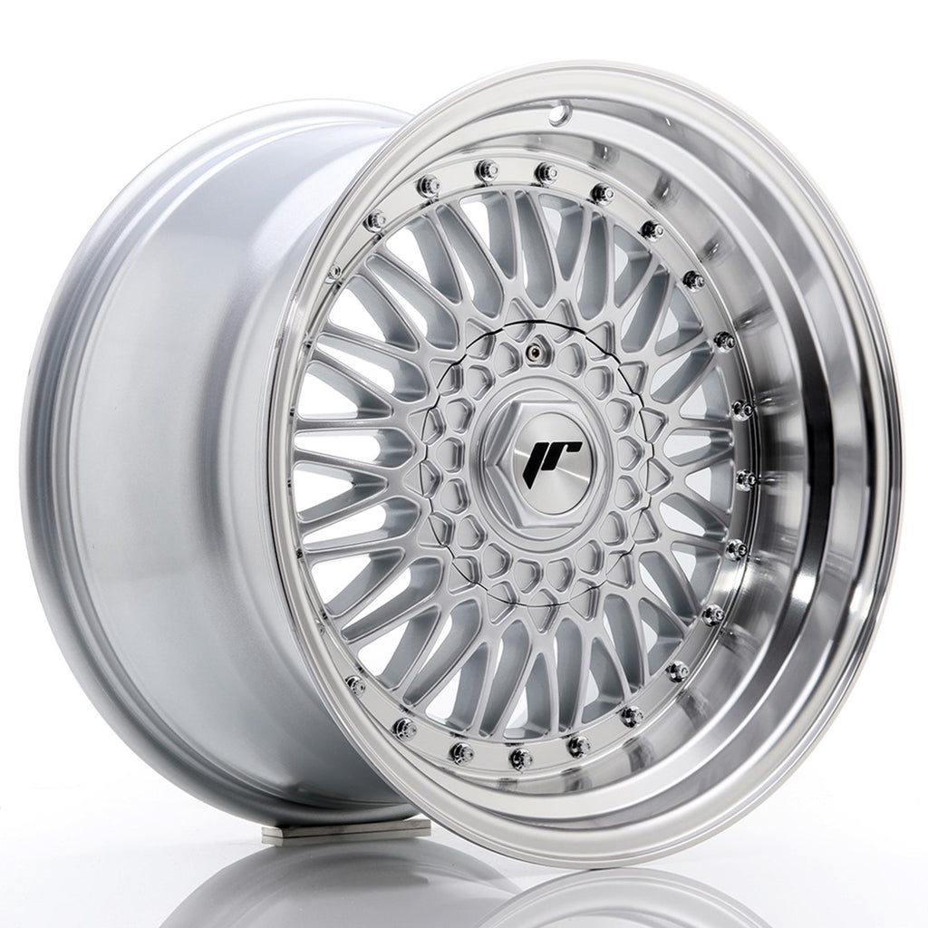 Cerchio in Lega JAPAN RACING JR9 17x10 ET20 5x112/120 Silver w/Machined Lip+Silver Rivets