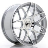 Cerchio in Lega JAPAN RACING JR18 17x8 ET25-35 con foratura su misura Machined Silver