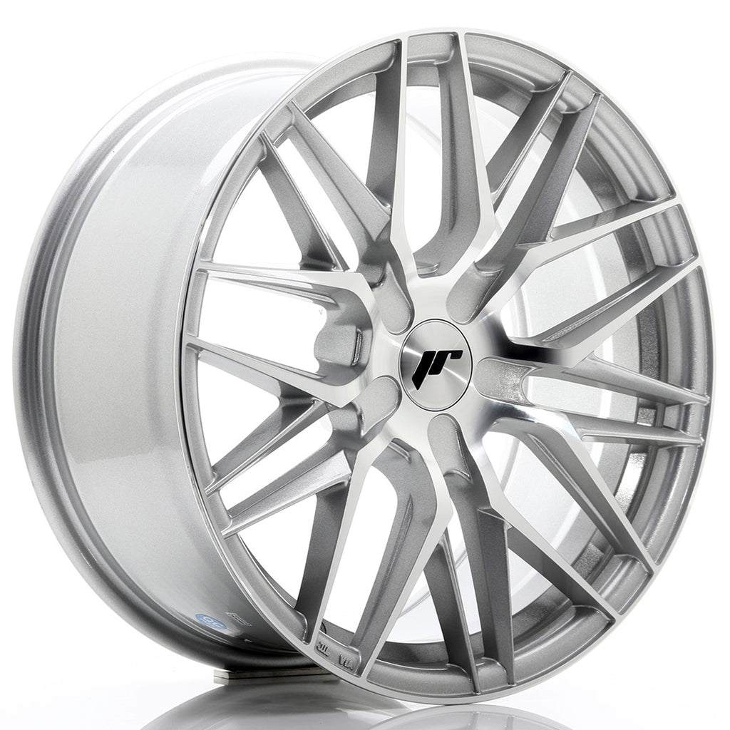 Cerchio in Lega JAPAN RACING JR28 18x8,5 ET20-40 5H con foratura su misura Silver Machined Face