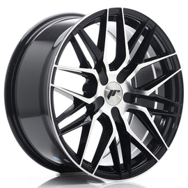 Cerchio in Lega JAPAN RACING JR28 18x8,5 ET20-40 5H con foratura su misura Gloss Black Machined Face