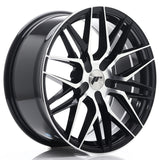 Cerchio in Lega JAPAN RACING JR28 18x8.5 ET20-40 5H con foratura su misura Gloss Black Machined Face