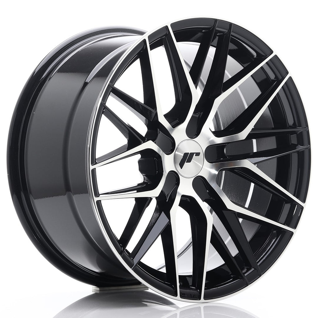 Cerchio in Lega JAPAN RACING JR28 18x9,5 ET20-40 5H con foratura su misura Gloss Black Machined Face