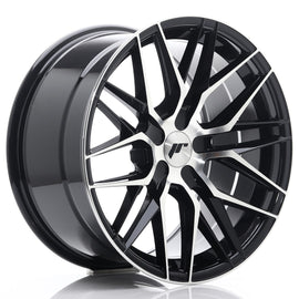 Cerchio in Lega JAPAN RACING JR28 18x9,5 ET20-40 5H con foratura su misura Gloss Black Machined Face