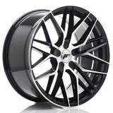 Cerchio in Lega JAPAN RACING JR28 19x9.5 ET20-40 5H con foratura su misura Gloss Black Machined Face