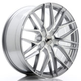 Cerchio in Lega JAPAN RACING JR28 20x8.5 ET20-40 5H con foratura su misura Silver Machined Face