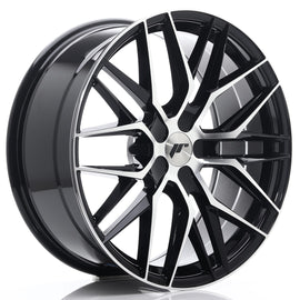 Cerchio in Lega JAPAN RACING JR28 20x8.5 ET20-40 5H con foratura su misura Gloss Black Machined Face
