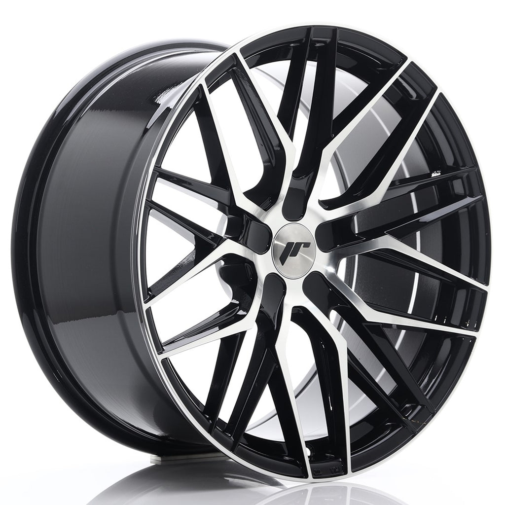 Cerchio in Lega JAPAN RACING JR28 20x10 ET20-40 5H con foratura su misura Gloss Black Machined Face