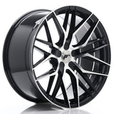 Cerchio in Lega JAPAN RACING JR28 20x10 ET20-40 5H con foratura su misura Gloss Black Machined Face