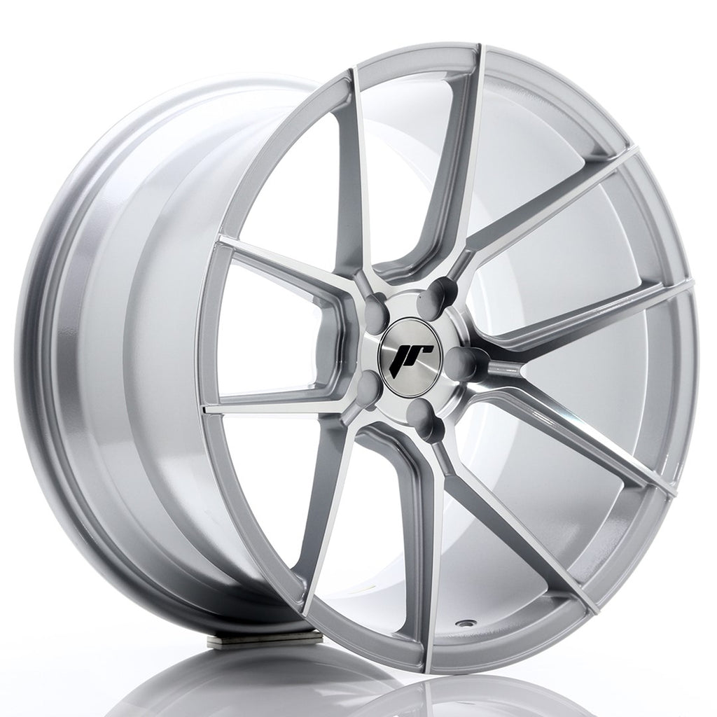 Cerchio in Lega JAPAN RACING JR30 19x11 ET15-40 5H con foratura su misura Silver Machined Face