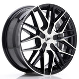 Cerchio in Lega JAPAN RACING JR28 17x8 ET25-40 con foratura su misura Gloss Black Machined Face