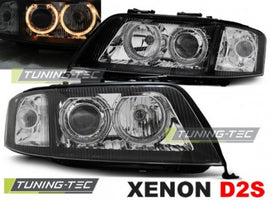 Fari Anteriori XENON ANGEL EYES BLACK per AUDI A6 06.01-05.04