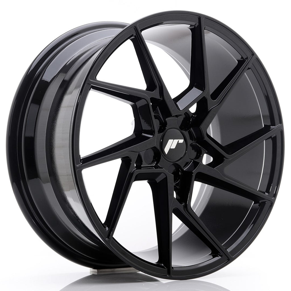 Cerchio in Lega JAPAN RACING JR33 19x8.5 ET20-48 5H con foratura su misura Gloss Black