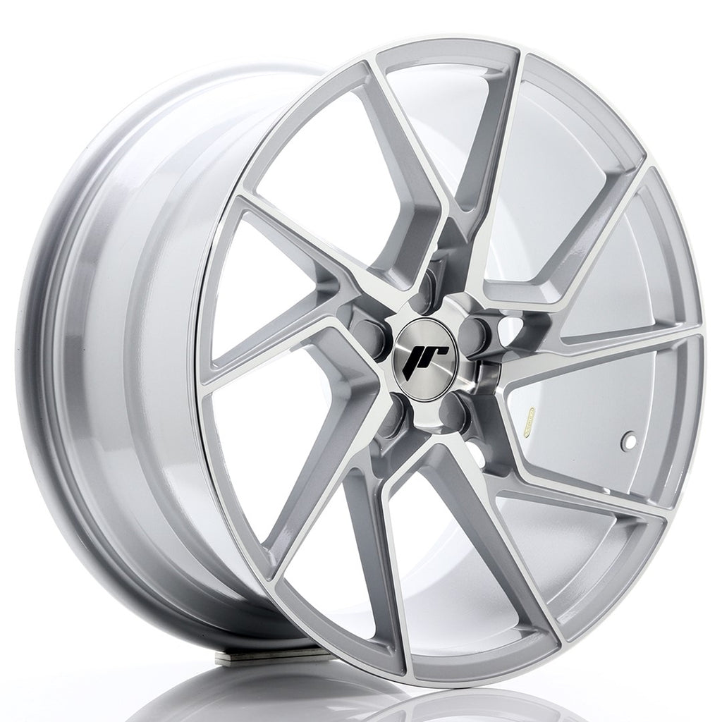 Cerchio in Lega JAPAN RACING JR33 19x9.5 ET20-45 5H con foratura su misura Silver Machined Face