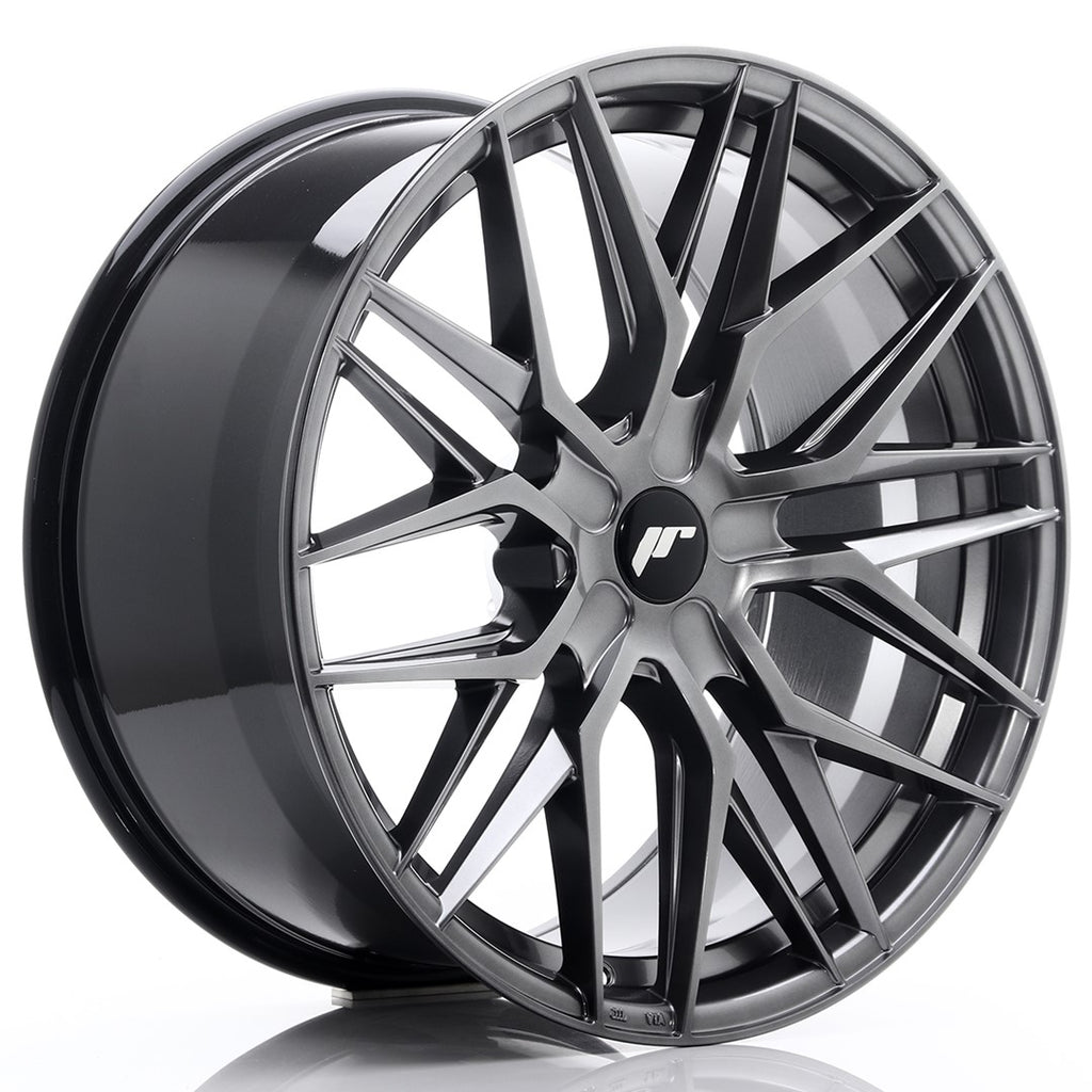 Cerchio in Lega JAPAN RACING JR28 21x10.5 ET15-55 5H con foratura su misura Hyper Black