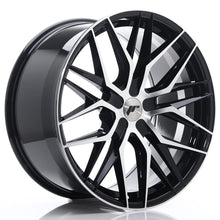 Load image into Gallery viewer, Cerchio in Lega JAPAN RACING JR28 21x10,5 ET15-55 5H con foratura su misura Gloss Black Machined Face