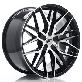 Cerchio in Lega JAPAN RACING JR28 21x10,5 ET15-55 5H con foratura su misura Gloss Black Machined Face