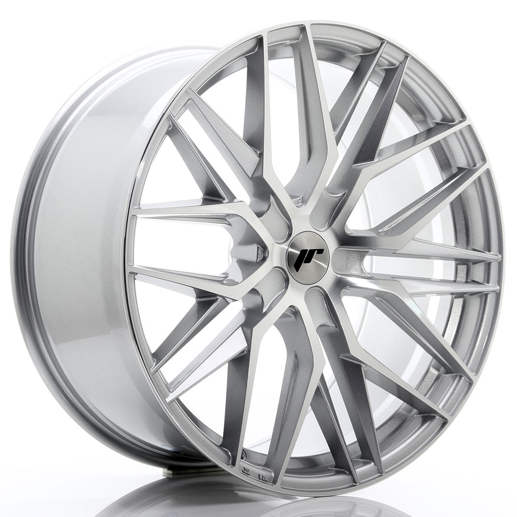 Cerchio in Lega JAPAN RACING JR28 22x10.5 ET15-50 5H con foratura su misura Silver Machined Face