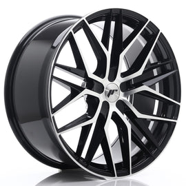 Cerchio in Lega JAPAN RACING JR28 22x10.5 ET15-50 5H con foratura su misura Gloss Black Machined Face