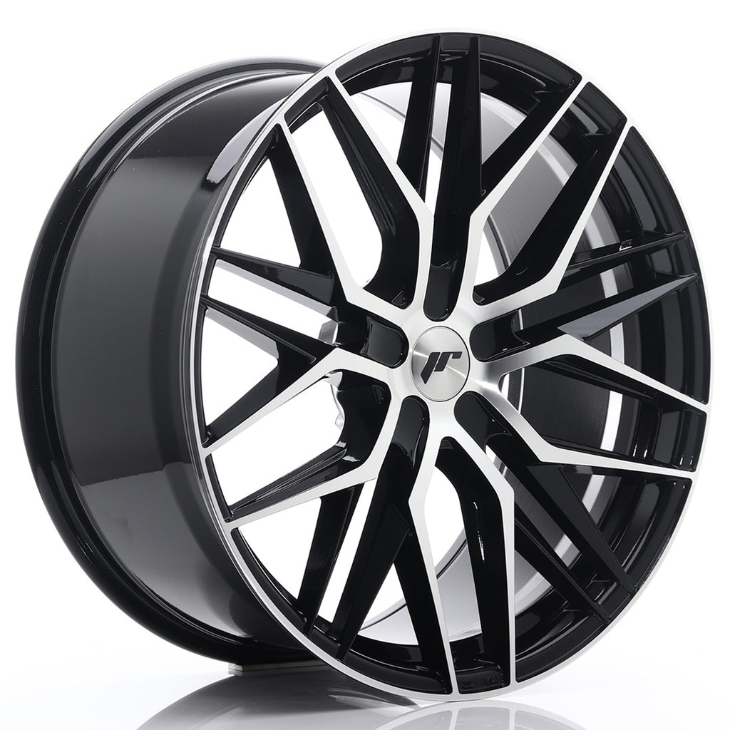 Cerchio in Lega JAPAN RACING JR28 22x10,5 ET15-50 5H con foratura su misura Gloss Black Machined Face