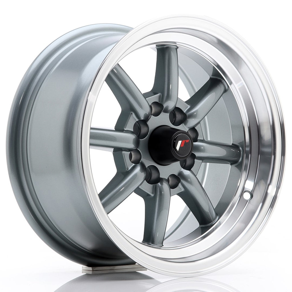 Cerchio in Lega JAPAN RACING JR19 14x7 ET0 4x100/114 Gun Metal w/ Machined Lip