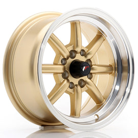 Cerchio in Lega JAPAN RACING JR19 14x7 ET0 4x100/114 Gold w/ Machined Lip
