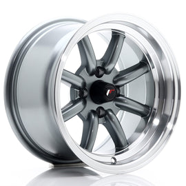 Cerchio in Lega JAPAN RACING JR19 14x8 ET-13 4x100 Gun Metal w/ Machined Lip