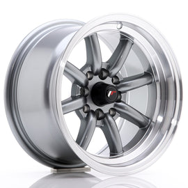 Cerchio in Lega JAPAN RACING JR19 14x8 ET-13 4x100/114 Gun Metal w/ Machined Lip