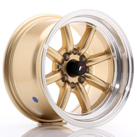 Cerchio in Lega JAPAN RACING JR19 14x8 ET-13 4x100/114 Gold w/ Machined Lip