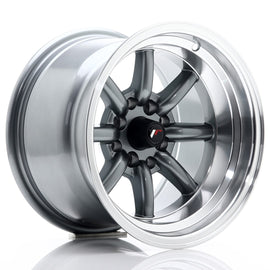 Cerchio in Lega JAPAN RACING JR19 14x9 ET-25 4x100/114 Gun Metal w/ Machined Lip