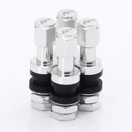 Set Valvole Aria in Alluminio Japan Racing v2 Argento con Logo - em-power.it