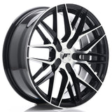 Cerchio in Lega JAPAN RACING JR28 18x7.5 ET20-40 con foratura su misura Gloss Black Machined Face