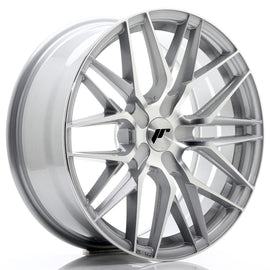 Cerchio in Lega JAPAN RACING JR28 18x7.5 ET20-40 con foratura su misura Silver Machined Face