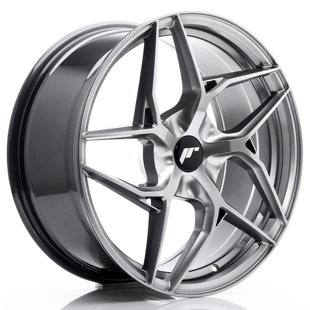 Cerchio in Lega JAPAN RACING JR35 19x8,5 ET20-45 5H con foratura su misura Hyper Black