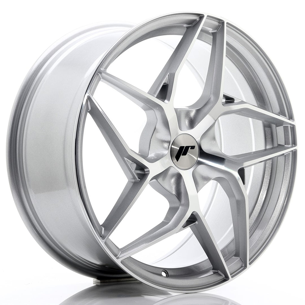 Cerchio in Lega JAPAN RACING JR35 19x8,5 ET20-45 5H con foratura su misura Silver Machined Face
