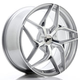 Cerchio in Lega JAPAN RACING JR35 19x8.5 ET20-45 5H con foratura su misura Silver Machined Face