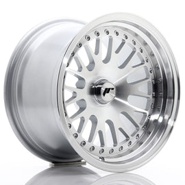 Cerchio in Lega JAPAN RACING JR10 15x9 ET0-20 con foratura su misura Silver Machined Face