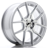 Cerchio in Lega JAPAN RACING JR30 17x7 ET40 4x100 Silver Machined Face