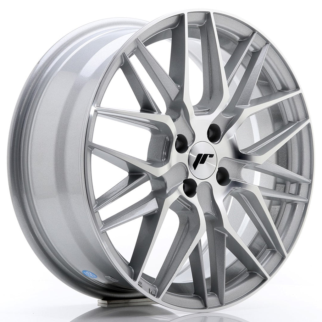 Cerchio in Lega JAPAN RACING JR28 17x7 ET40 4x100 Silver Machined Face