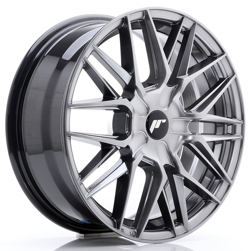 Cerchio in Lega JAPAN RACING JR28 17x7 ET20-45 con foratura su misura Hyper Black