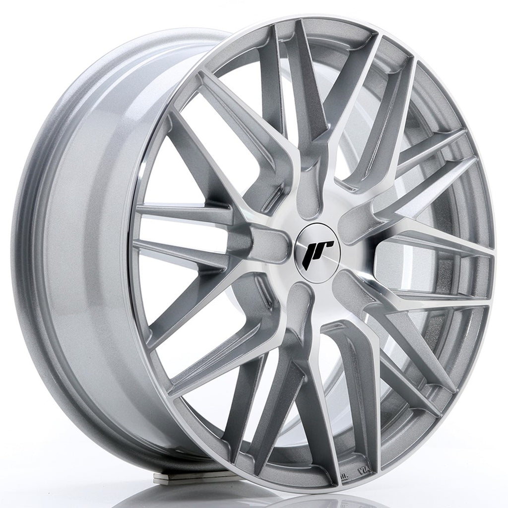 Cerchio in Lega JAPAN RACING JR28 17x7 ET20-45 con foratura su misura Silver Machined Face