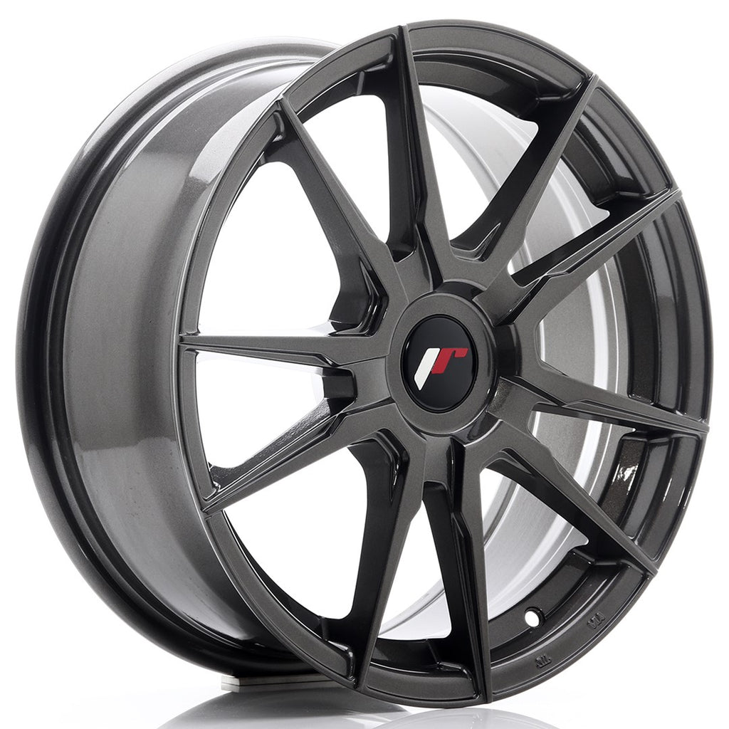 Cerchio in Lega JAPAN RACING JR21 17x7 ET25-40 con foratura su misura Hyper Gray