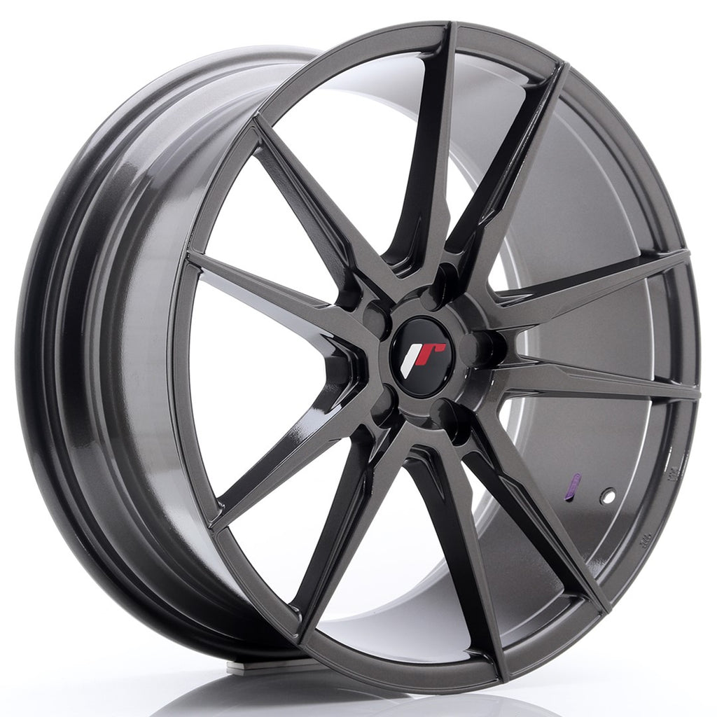 Cerchio in Lega JAPAN RACING JR21 20x8,5 ET20-40 5H con foratura su misura Hyper Gray