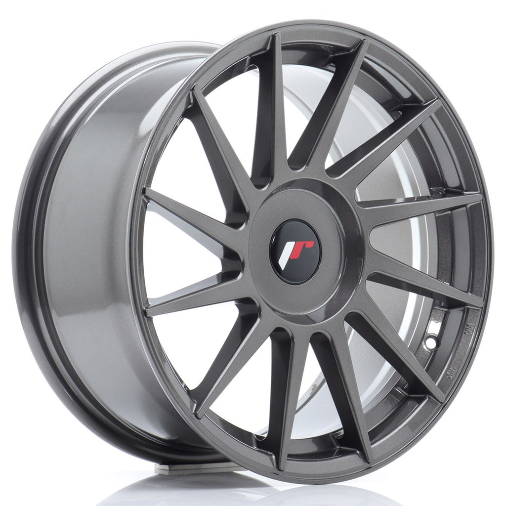 Cerchio in Lega JAPAN RACING JR22 17x8 ET25-35 con foratura su misura Hyper Gray