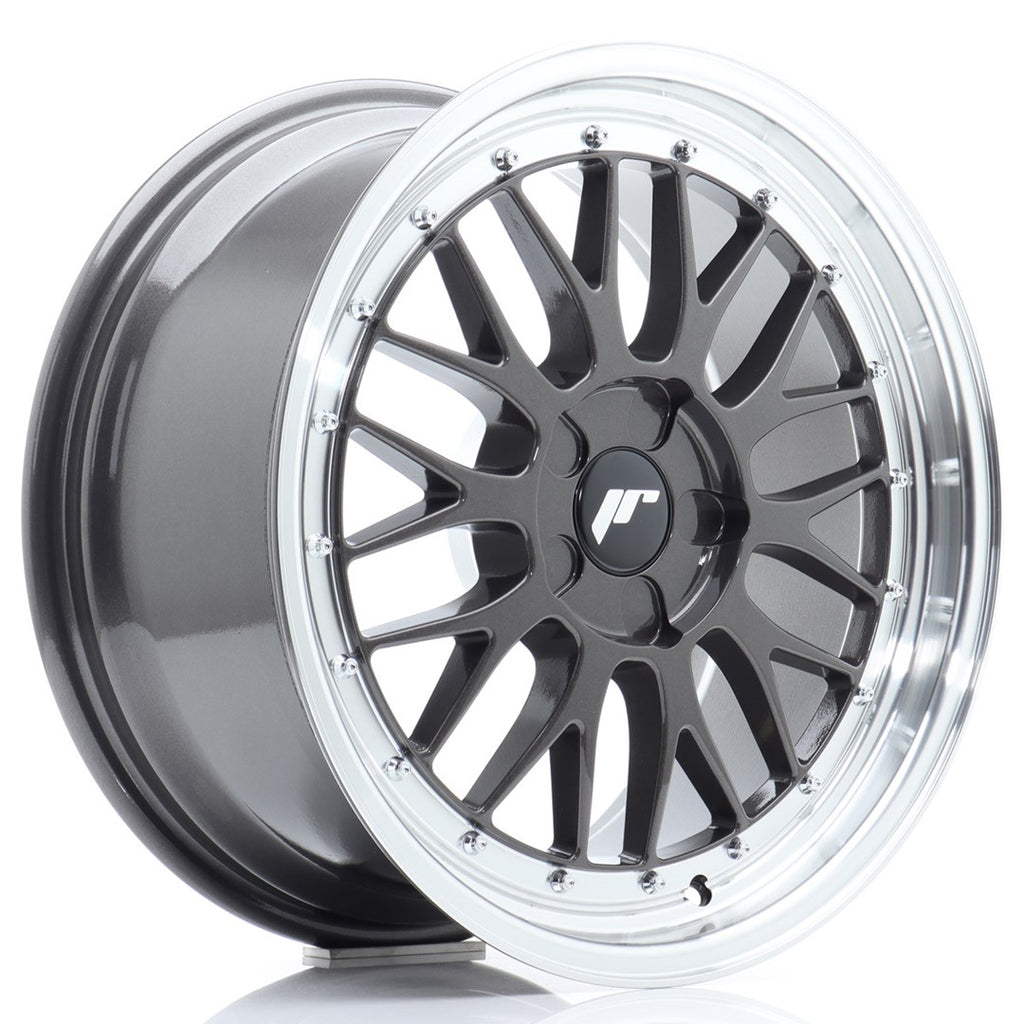 Cerchio in Lega JAPAN RACING JR23 18x8.5 ET25-48 5H con foratura su misura Hyper Gray w/Machined Lip