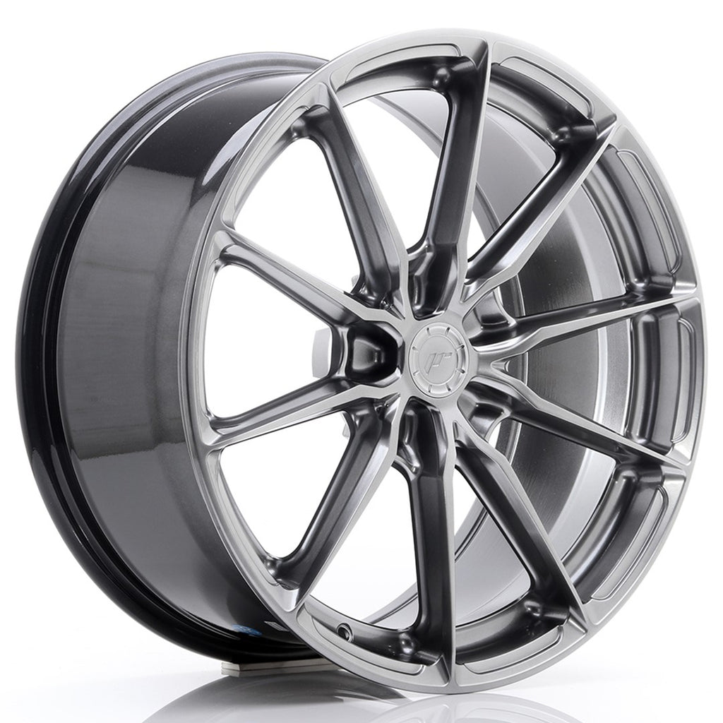 Cerchio in Lega JAPAN RACING JR37 19x8.5 ET20-45 5H con foratura su misura Hyper Black