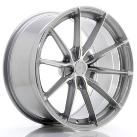 Cerchio in Lega JAPAN RACING JR37 19x9,5 ET20-45 5H con foratura su misura Silver Machined Face